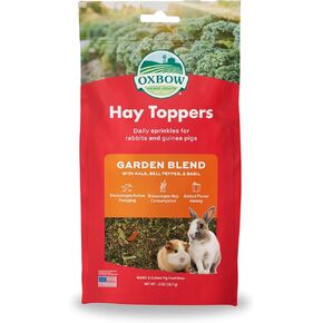 Oxbow Hay Toppers Meadow Meadow Blend ، Herbivore Treats ، إثراء الطعام للأرانب ، Chinchillas ، خنازير غينيا ، وغيرها