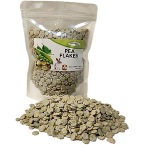 Pea Flakes for Guinea Pigs - 10oz Treats, Suitable for Chinchillas, Rabbits, and Small herbivorous Animals