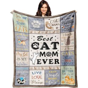 XALAZY Dog Mom Gifts for Women Blanket 50" X 60", Dog Mom Gifts for Dog Lovers& Owners, Best Dog Blanket Throw
