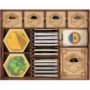 Towerrex Organizer متوافق مع لعبة Catan Board والمدن والفرسان ، التوسعات البحرية ، إدراج التخزين ، ترقية الملحقات