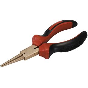 CS Unitec | Non-Sparking Pliers | Round Nose| 6 in. | TUV Certified | Aluminum Bronze | Non-Magnetic | Corrosion Resistant | EX607-6A