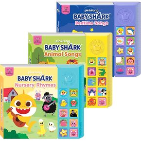 Pinkfong Baby Shark 10 Button Butto Book Collection: أغاني وقت النوم ، قوافي الحضانة ، أغاني الحيوانات | ألعاب التعلم والتعليم | كتب الأطفال التفاعلية | هدايا للأولاد والبنات
