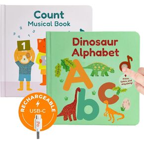 Books Cali's Books to School Toddler Bundle: عد مع قوافي الحضانة وكتاب الصوت ABC - مثالي لمرحلة ما قبل المدرسة!