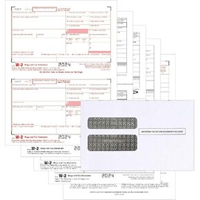 1099 MISC Forms 2024 with Envelopes,25 Vendor Kit of Laser Forms,Compatible with QuickBooks and Accounting Software