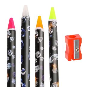 4 PCS Rhinestone Picker Tool Tool Rhinestone Applicator لاصق شمع القلم رصاص أدوات فن الماس الأحجار الكريمة الأدوات المظلة Point Drill Pen Pency Wax Pencil