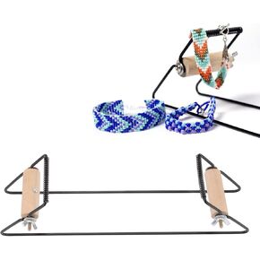 Cyrank Jewelry Making Bead Looms, Hand Knitting Beading Loom Iron Pine Metal Bead Loom for Bracelets Necklaces Belts