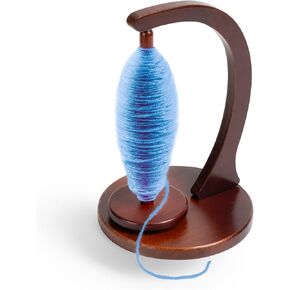 Hefild Magnetic Yarn Holder for Crocheting with Phone Stand– 360° Spinning Spindle for Tangle-Free Yarn Ball Holder Spinner, Solid Wood Construction, Ideal for Knitting & Crochet Projects