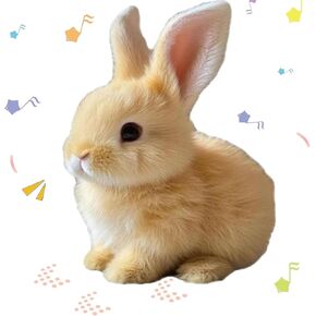 Bunny - عيد الفصح لعبة الأرنب الواقعية ، 2025 جديدة ألعاب الواقع الواقعية الواقعية ، وأرانب تفاعلية واقعية - الوخز القفز والآذان الهز (بنية)
