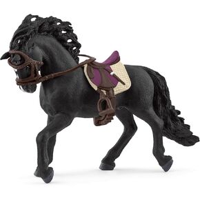 Schleich Horse Club - فحل بورا رضا إسبانولا الفحل والملحقات - 6 "قابلة للتحصيل وواقعية تمييز حصان للبنات والفتيان.