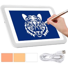 صندوق ضوء LED A4 قابل لإعادة الشحن مع حقيبة حمل ، ELICE Wireless Lightbox رسم لوحة الضوء اللوحة ضوء اللوحة لضوء اللوحة لفنان رسم ، حتى 8860 لوكس سوبر مشرق فاتح لوكوت فينيل فينيل