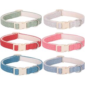 طوق القنب القنب للكلاب - 6pcs قابلة للتعديل طيلة الكلب الطبيعي الناعم الطبيعي للكلب الصغير المتوسط ​​الكبير (النمط 1 ، م)