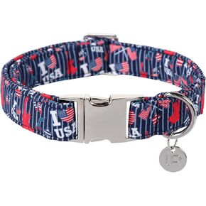 Dog Collar for Summer,Cute Pink Plaid Dog Collar,Cotton Puppy Collar with Adjustable Metal Buckle for Small,Medium,Large Girl Boy Dog