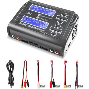 شاحن بطارية Lipo Dual RC Charger Discharger 240W 10A لـ 1-6S LIPO LIHV LI-ION LIFE 1-15S NICD NIMH PB SMART BATTIONS ، Channel Fast Balance Charger ، RC CAR DRONE BOAT