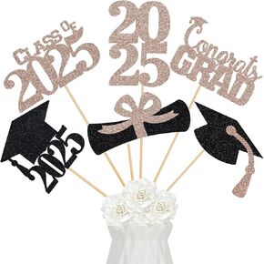 24Pcs 2025 Graduation Centerpieces Sticks Red and Blue, Graduation Party Centerpieces for Tables 2025 Red and Blue 2025 Grad Table Centerpieces Decorations