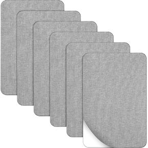 6 Pcs Fabric Couch Repair Patch 4 x 6 Inch Self-Adhesive Linen Mending Tape Quick Fix Cloth Patches Kit for Furniture Sofa Car Seats Bags Tents Chairs Clothes
