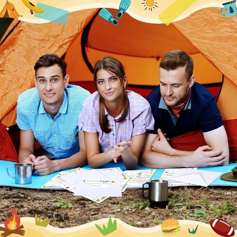 Janlaugh 80 PCS CAMP STANTERY SET (40 املأ الأوراق و 40 مغلفات مطابقة) أوراق قرطاسية معسكر وأظرف لكتابة رسائل فتيان للبنات (شخصية) in Kuwait