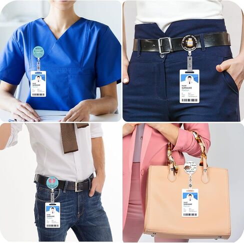 Geosar 16 Pieces Funny Nurse Badge Reel Retractable for Nurses Bulk Nurse Badge Clip Nurse Name Tag Medical Badge Holder for Nurse Women Men Office Teachers Students Graduation Gift(Fresh Style) in Saudi Arabia