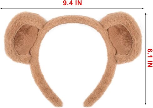 HODRME Plush Animal Ears and Horns Headband-Halloween Christmas Festival Theme Party Animal Cosplay Costume Headbands in Kuwait
