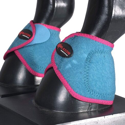 HILASON Bell Boots for Horses No Turn Protection Comfort & Durability Quick Wrap Hook and Loop Jumping Boots Sold in Pairs in Kuwait