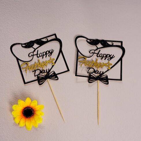 SUMERSHA 12 Pieces Happy Mother's Day Cake Toppers Flower Cupcake Topper for Mother's Day Birthday Cake Decoration Party Supplies, 3 Styles in Kuwait
