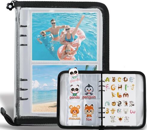 Sticker Organizer,Organize Your Stickers with Ease A5 Sticker Storage Album,Sticker Book with 120 Sized Pockets and 40 Sheets of Double-Sided Reused Blank Paper,for Planner Stickers, Recipe Cards in Kuwait