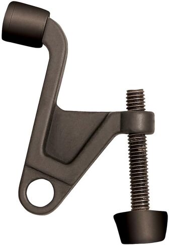 Hollow Core Hinge Pin Door Stop Wall Protector with Rubber Tip, Design House Matte Black Adjustable Door Stoppers, 10-Pack, 189126 in Kuwait