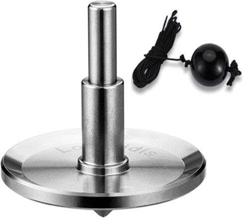 Rope Metal Spinning Top, High Performance Precision Stainless Steel Kill Time Anti-Gravity Perfect Balance Gyroscope, Spins Forever Exceed 10 Minutes Relieve Stress Desktop Toy (Silver) in Saudi Arabia