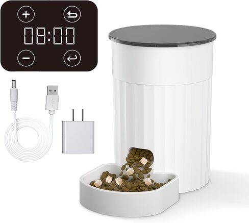 Automatic Cat Feeders 2.4G WiFi, 3L Auto Cat Food Dispenser for Cats and Small Dogs, Timed Cat Feeder Programmable Portion Size with APP Control & Alexa 1-10 Meals Per Day (White) in Saudi Arabia