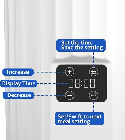 Automatic Cat Feeders 2.4G WiFi, 3L Auto Cat Food Dispenser for Cats and Small Dogs, Timed Cat Feeder Programmable Portion Size with APP Control & Alexa 1-10 Meals Per Day (White) in Saudi Arabia
