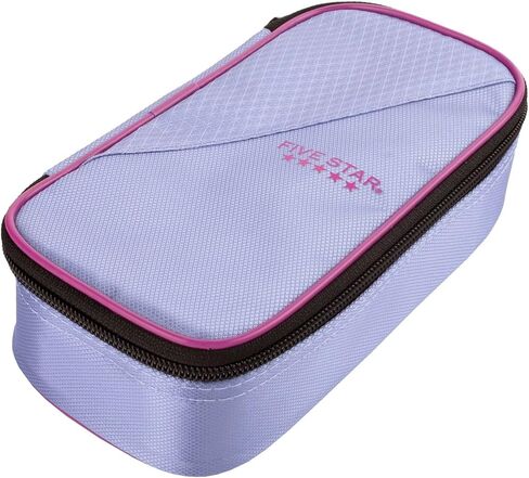 Five Star Pencil Pouch, Pen Case, Storage Organizer for School Supplies Earbuds Chargers Cables Makeup, High-Capacity, Fits 3 Ring Binder, Lilac Berry (500211F-ECM) in Saudi Arabia