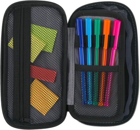 Five Star Pencil Pouch, Pen Case, Storage Organizer for School Supplies Earbuds Chargers Cables Makeup, High-Capacity, Fits 3 Ring Binder, Lilac Berry (500211F-ECM) in Kuwait