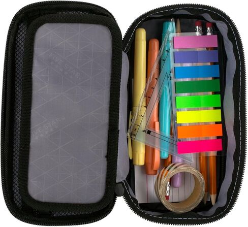 Five Star Pencil Pouch, Pen Case, Storage Organizer for School Supplies Earbuds Chargers Cables Makeup, High-Capacity, Fits 3 Ring Binder, Lilac Berry (500211F-ECM) in Kuwait