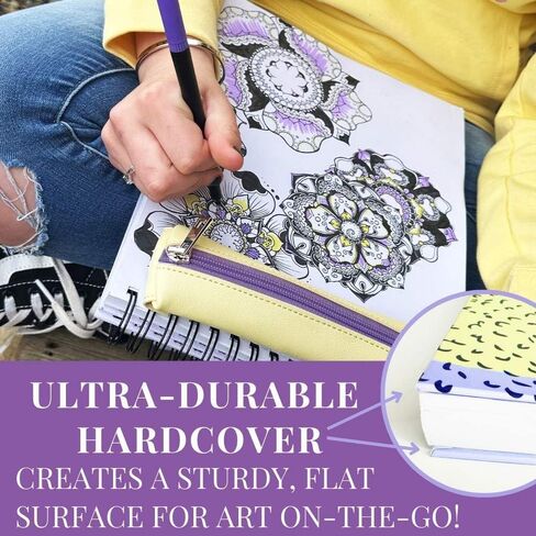Life is a Doodle Sketch Book for Kids -Kids Art Set w/Sketchbook, Art Supplies Pouch, Cute Cuff & Unlimited Access to Kids Online Art Classes - Large Sketch Pad for Kids Art Journal Doodle Pad in Saudi Arabia