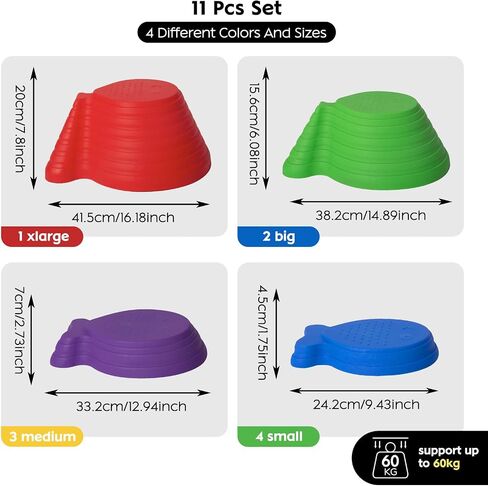 Stepping Stones for Kids 5pcs Kids Stepping Stones Balance River Stones for Promoting Children's Coordination Skills Sensory Play Equipment Toys Toddler Ages 3 4 5 6 7 8 Years in Saudi Arabia