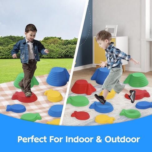 Stepping Stones for Kids 5pcs Kids Stepping Stones Balance River Stones for Promoting Children's Coordination Skills Sensory Play Equipment Toys Toddler Ages 3 4 5 6 7 8 Years in Saudi Arabia