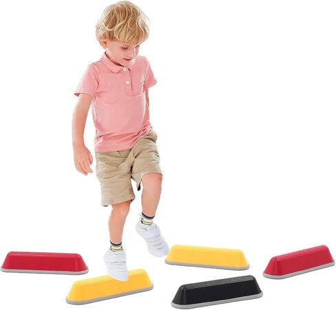 Stepping Stones for Kids 5pcs Kids Stepping Stones Balance River Stones for Promoting Children's Coordination Skills Sensory Play Equipment Toys Toddler Ages 3 4 5 6 7 8 Years in Saudi Arabia