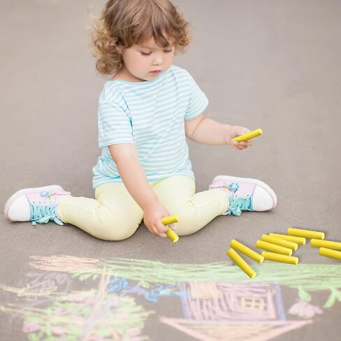 20 Pcs Sidewalk Chalks for Kids Non Toxic Jumbo Chalk for Party Gift Outdoor Art Classroom Play Painting (Black and White) in Kuwait