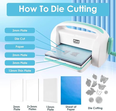 Find Scraplooms Adjustable 9 inch Die Cutting Machine Kit,Embossing Machine for Cardmaking,Scrapbooking (9 inch Adjustable) in Saudi Arabia