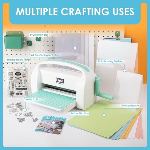 Find Scraplooms Adjustable 9 inch Die Cutting Machine Kit,Embossing Machine for Cardmaking,Scrapbooking (9 inch Adjustable) in Saudi Arabia
