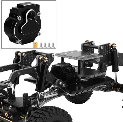 Ascent 18 Transmission Gearbox with Pinion Gear for Redcat Ascent-18 1/18 RC Crawler Metal Upgrades Parts (Titanium) in Saudi Arabia