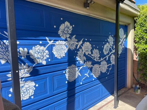 زهرة الإستنسل للطلاء 14 بوصة زهرة كبيرة من أذرع زهرة روز الكركديه الأزهار الأزهار لسياج حديقة قابلة لإعادة الاستخدام قابلة لإعادة الاستنسل عباد الشمس مرسو in Kuwait