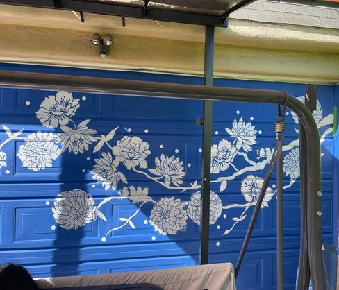 زهرة الإستنسل للطلاء 14 بوصة زهرة كبيرة من أذرع زهرة روز الكركديه الأزهار الأزهار لسياج حديقة قابلة لإعادة الاستخدام قابلة لإعادة الاستنسل عباد الشمس مرسو in Kuwait