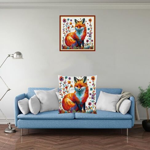 مجموعات غرزة Cross Cross Cross Fanxvivy للبالغين المبتدئين مجموعة Pillow Needlepoint Kit مع تطريز نمط الإبرة Kit Stitches Kit 11ct Cross Stitching-Glacier Dragon 18x18 Inch in Kuwait
