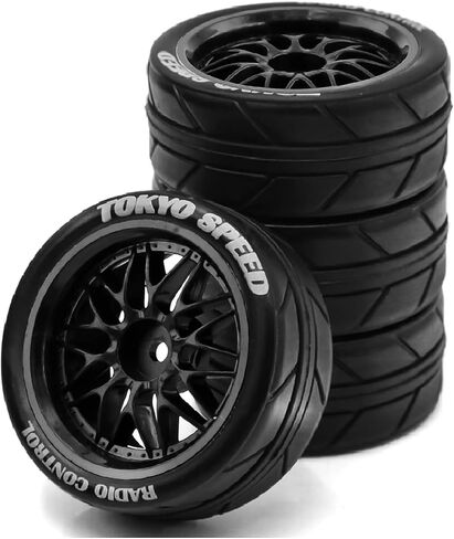 إطارات وعجلات سيارة 65 مم على الطريق من أجل 1/10 RC على الطريق جولة للسيارة الانجراف HSP 94123 Tamiya XV01 TT01 TT02 HPI KYOSHO FAZER MK2 TRAXXAS 4-TEC 2.0/12MM HEX HEX in Kuwait