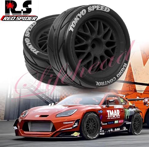إطارات وعجلات سيارة 65 مم على الطريق من أجل 1/10 RC على الطريق جولة للسيارة الانجراف HSP 94123 Tamiya XV01 TT01 TT02 HPI KYOSHO FAZER MK2 TRAXXAS 4-TEC 2.0/12MM HEX HEX in Kuwait