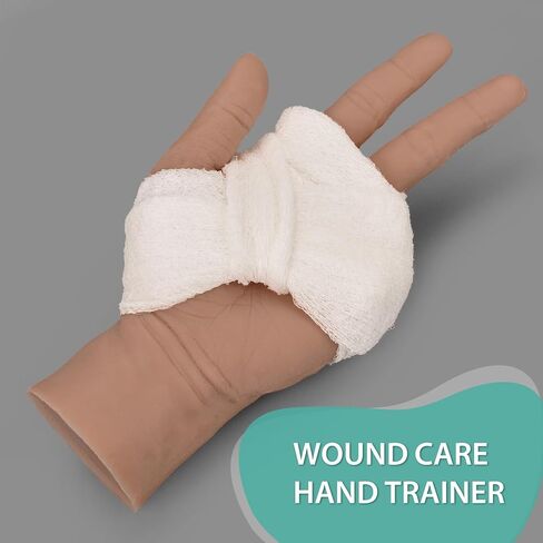 Wound Packing Hand Trainer, Trauma Hand Kit for Wound Care Demonstration Only, Wound Dressing Training Hand for Medical Education, Light Skin in Kuwait