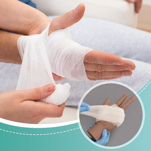 Wound Packing Hand Trainer, Trauma Hand Kit for Wound Care Demonstration Only, Wound Dressing Training Hand for Medical Education, Light Skin in Kuwait