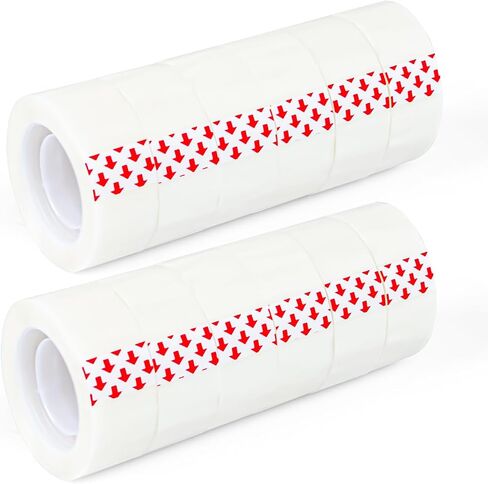 12 Rolls Transparent Tape - Perfect for Wrapping Gifts, Office Supplies, Home Use - Each Roll 0.71 Inch x 1000 inches (12PCS White) in Saudi Arabia