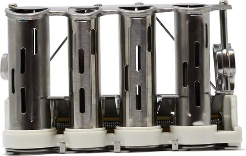 Nadex 4 Barrel Steel Coin Dispenser Money Changer with Belt Clips (Silver) in Saudi Arabia