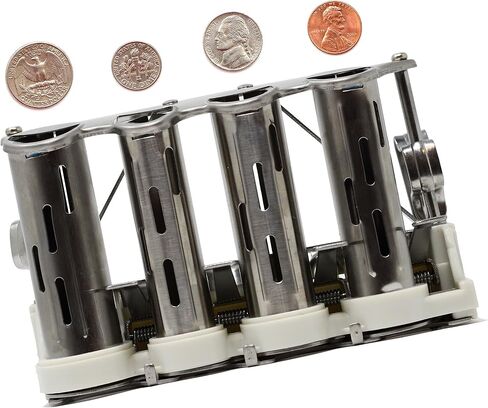 Nadex 4 Barrel Steel Coin Dispenser Money Changer with Belt Clips (Silver) in Saudi Arabia
